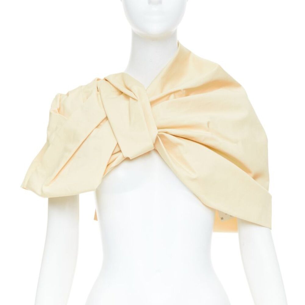 Jil Sander 2021 Yellow Silk Wrap Cape